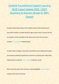 Zendesk Foundational Support Learning QUIZ &lpar;Latest Update 2026 2027&rpar; &lpar;Latest Update 2026 &sol; 2027&rpar; Questions & Answers &lbrace;Grade A&rcub; 100&percnt; Correct