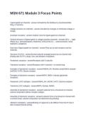 MSN 671 Module 3 Focus Points Questions with Accurate Answers
