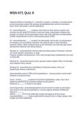 MSN 671 Quiz 6&period; Questions and Answers
