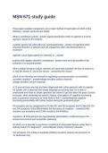 MSN 671 study guide questions and answers