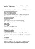 PSYCH 2000 EXAM 1 QUESTIONS WITH VERIFIED ACCURATE ANSWERS