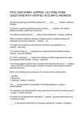 PSYC 2000 DANIEL CAPRON- LSU FINAL EXAM QUESTIONS WITH VERIFIED ACCURATE ANSWERS