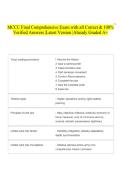 MCCC Final Comprehensive Exam with all Correct & 100&percnt; Verified Answers &vert;Latest Version &vert;Already Graded A&plus;