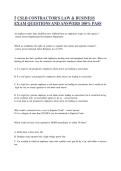 5 CSLB CONTRACTOR'S LAW & BUSINESS EXAM QUESTIONS AND ANSWERS 100&percnt; PASS