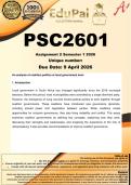 PSC2601 Assignment 2 &lpar;COMPLETE ANSWERS&rpar; Semester 1 2026 - DUE9 April 2026