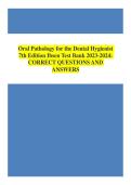 Oral Pathology for the Dental Hygienist Test Bank 7th Edition Study Guide 2026 Updated &vert; Ibsen Questions & Answers