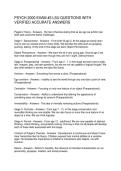 PSYCH 2000 EXAM -3 LSU QUESTIONS WITH VERIFIED ACCURATE ANSWERS
