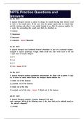 NPTE Practice Questions and answers