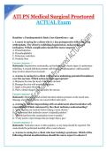 Actual ATI PN MED SURG Exam Newest Proctored &sol;ATI PN MED SURG Exam