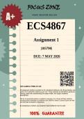 ECS4867 Assignment 1 &lpar;105790&rpar; &vert;ANSWERS&vert; - DUE 7 MAY 2026