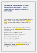 SMQT EXAM - SURVEY & CERTIFICATION  BACKGROUND &vert; FREQUENTLY TESTED  QUESTIONS WITH CORRECT ANSWERS &vert;  BRAND NEW&excl;