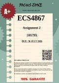 ECS4867 Assignment 2 &lpar;105795&rpar; &vert;ANSWERS&vert; - DUE 30 JULY 2026