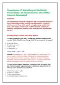 Comprehensive ATI Medical Surgical &lpar;Adult Health&rpar; Proctored Exam&colon; 200 Practice Questions with CORRECT Answers & Rationales