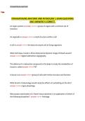 StraighterLine Anatomy and Physiology 1 Exam Questions and Answers &ndash; &percnt; Correct Solutions 2026&sol;2027 &ndash; Complete Study Material