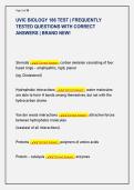 UVIC BIOLOGY 186 TEST &vert; FREQUENTLY  TESTED QUESTIONS WITH CORRECT  ANSWERS &vert; BRAND NEW&excl; 
