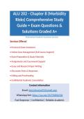 ALU 202 - Chapter 8 &lpar;Morbidity Risks&rpar; Comprehensive Study Guide &plus; Exam Questions & Solutions Graded A&plus;