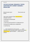 UVIC BIO 186 EXAM &vert; FREQUENTLY TESTED  QUESTIONS WITH CORRECT ANSWERS &vert;  BRAND NEW&excl; 