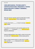 CWEA MECHANICAL TECHNOLOGIST II  CERTIFICATION EXAM &vert; FREQUENTLY TESTED  QUESTIONS WITH CORRECT ANSWERS &vert;  BRAND NEW&excl; 