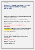 MED SURG 2 EXAM &num;2 &vert; FREQUENTLY TESTED  QUESTIONS WITH CORRECT ANSWERS &vert;  BRAND NEW&excl; 