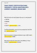 FANUC ROBOT CERTIFICATION EXAM &vert;  FREQUENTLY TESTED QUESTIONS WITH  CORRECT ANSWERS &vert; BRAND NEW&excl; 