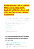 ATI RN Nursing Care of Children  Actual Exam Study Guide&period;  Graded A&plus;&period; With Questions And  100&percnt; Verified Answers&period; Latest  2026 Update 