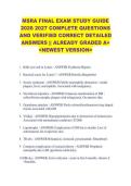 MSRA FINAL EXAM STUDY GUIDE  2026 2027 COMPLETE QUESTIONS  AND VERIFIED CORRECT DETAILED  ANSWERS &vert;&vert; ALREADY GRADED A&plus;  <NEWEST VERSION> 