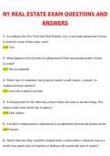 NYS REAL ESTATE EXAM &lpar;Latest 2026 &sol; 2027 Update&rpar; Questions & Correct Answers &lpar;100&percnt; Correct Verified Answers&rpar;