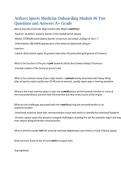 Arthrex Sports Medicine Onboarding Module &num;6 Test Questions and Answers A&plus; Grade