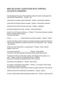BMS 300 EXAM 3 QUESTIONS WITH VERIFIED ACCURATE ANSWERS