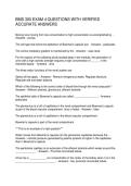 BMS 300 EXAM 4 QUESTIONS WITH VERIFIED ACCURATE ANSWERS