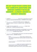 ITN 267 EXAM STUDY GUIDE 2026  2027 COMPLETE QUESTIONS AND  VERIFIED CORRECT DETAILED  ANSWERS &vert;&vert; ALREADY GRADED A&plus;  <NEWEST VERSION> 