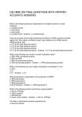 CSU BMS 300 FINAL QUESTIONS WITH VERIFIED ACCURATE ANSWERS