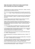 BMS 300 EXAM 3 &lpar;PRACTICE EXAM&rpar; QUESTIONS WITH VERIFIED ACCURATE ANSWERS