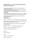 BMS 300 EXAM 1 &ndash; 4 QUESTIONS WITH VERIFIED ACCURATE ANSWERS