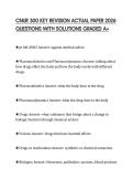 CNUR 300 KEY REVISION ACTUAL PAPER 2026 QUESTIONS WITH SOLUTIONS GRADED A&plus;