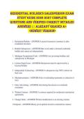 Residential Builder's Salesperson EXAM  STUDY GUIDE 2026 2027 COMPLETE  QUESTIONS AND VERIFIED CORRECT DETAILED  ANSWERS &vert;&vert; ALREADY GRADED A&plus;   <NEWEST VERSION> 