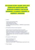 ICA EXAM STUDY GUIDE 2026 2027  COMPLETE QUESTIONS AND  VERIFIED CORRECT DETAILED  ANSWERS &vert;&vert; ALREADY GRADED A&plus;  <NEWEST VERSION> 