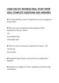 CNUR 300 KEY REVISION FINAL STUDY PAPER 2026 COMPLETE QUESTIONS AND ANSWERS