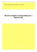 Bussines English rechtspraktijk jaar 1 Quizlet link