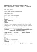 BMS 300 EXAM 2 LECTURE&sol;E-BOOK QUIZZES  QUESTIONS WITH VERIFIED ACCURATE ANSWERS