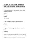 CO TURF QS TEST ACTUAL PAPER 2026 QUESTIONS WITH SOLUTIONS GRADED A&plus;