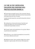 CO TURF QS TEST CERTIFICATION EVALUATION 2026 QUESTIONS WITH PRACTICE SOLUTION GRADED A&plus;