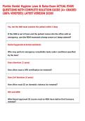 Florida Dental Hygiene Laws & Rules Exam ACTUAL EXAM  QUESTIONS WITH COMPLETE SOLUTION GUIDE &lpar;A&plus; GRADED  100&percnt; VERIFIED&rpar; LATEST VERSION 2026&excl;&excl;