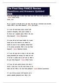 The Final Step PANCE Review Questions and Answers Updated 2026