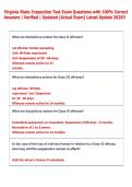 Virginia State Inspection Test Exam Questions with 100&percnt; Correct  Answers &vert; Verified &vert; Updated &lpar;Actual Exam&rpar; Latest Update 2026&excl;&excl; 