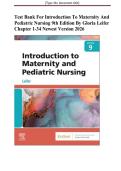 TEST BANK For Introduction to Maternity and Pediatric Nursing 9th Edition by Gloria Leifer &vert; Verified Chapter's 1 - 34 &vert; Complete