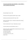 FFA QUIZ QUESTIONS AND ANSWERS &vert; 2026 UPDATE &vert; WITH COMPLETE SOLUTIONS&period;