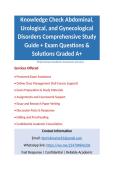 Knowledge Check Abdominal&comma; Urological&comma; and Gynecological Disorders Comprehensive Study Guide &plus; Exam Questions & Solutions Graded A&plus;