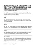 WGU D335 SECTION 2&colon; INTRODUCTION TO PYTHON &lpar;TERMS&rpar; QUESTIONS AND ANSWERS WITH COMPLETE 2026