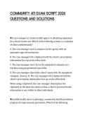 COMMUNITY ATI EXAM SCRIPT 2026 QUESTIONS AND SOLUTIONS